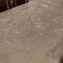 0.25mm Thick Transparent PVC Table Cover Protector, Rectangular Transparent Tablecloth, Waterproof And Oil-Proof, Tabletop Protection, Soft Glass Tablecloth, Suitable For Kitchen, Vanity, Desk, Dining Table. Household Kitchen And Dining Supplies - White - View 11