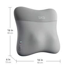 SKG VS500 Cordless Back And Neck Massage Pillow With Dual-Sided Heat, 20-Node Deep Kneading, 3 Speeds For Lower Back, Shoulders And Thighs, Home And Office Use, Gift For Men And Women - View 8