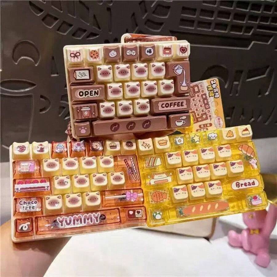 SANRIO Mood Recharge Station 26 Mechanical Keyboard Keycap Stress Relief Fingertip Toy Keychain Bag Pendant Gift - Multicolor - View 1
