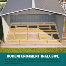 Robust Metal Garden Shed With Gabled Roof XXXL (300x252x191 Cm) Secure Storage For Garden Tools & Equipment Grey - Grey - View 3