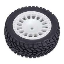 4 llantas de coche RC Rally de 12 mm, llantas de cubeta hexagonal no pegadas previamente para piezas de actualización de automóviles de 1/16 1/14 1/12 1/10 escala Off Road Buggy On-Road Touring Car - Blanco - Ver 5