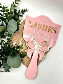 Personalized Eyelash Extension Mirror Props, Customized 3D Handheld Mirror Social Media Props, …Customized Eyelash Technician Props, Customized Eyebrow Technician Props, Customized Logo Mirror, Personalized Gifts, Aestheti - Multicolor - View 3
