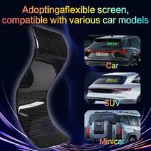 1 Set Flexible LED Windshield Display Screen For Car, Dynamic Flashing Demon Eye Effect, APP Control, USB Powered, Customizable Special Effects, No Battery Required - A - View 3