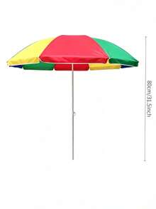 1 Piece Sun Umbrella, Made Of Waterproof And Sun-Proof Fabric With Wide Coverage; Sturdy Umbrella Pole With Adjustable Angle, Suitable For Multiple Scenarios Such As Camping And Beach Leisure - A - View 7