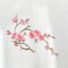 節日刺繡櫻花貼布組－白色、紅色、粉色調－適用於DIY手工項目與服飾配件 - 花朵貼布 - 查看 14