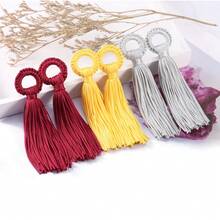 6pcs/Pack Round Ring Tassel Pendant DIY Jewelry Accessories Hanging Ornament Clothing Trimmings Small Tassels - Long Tassel Hoop Earrings - View 4
