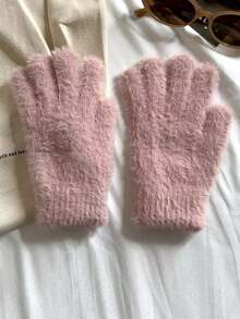 Winter Fleece Touchscreen Gloves, Unisex, Windproof, Waterproof, Warm, Anti-Slip Grip, Suitable For Driving, Cycling, Commuting And Outdoor Activities - Multicolor - View 2