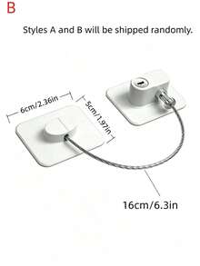 4/2pcs Refrigerator Door Lock, Self-Adhesive Lock, Suitable For Cabinet Drawer Lock, Refrigerator Lock, No Drilling Required. Self-Adhesive Safety Window Lock, Suitable For Furniture, Washing Machine, Home Appliances. - Multiple Styles - View 7