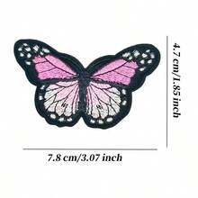 18 Stücke/Set Pflaumenblüten- und Schmetterlings-Stickerei-Patches, Bügelpatches, Kleidung Dekorations-Patches - A - Übersicht 7