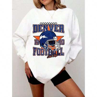 Denver Sweatshirt, Vintage Denver Sweatshirt, Bronco Sweatshirt, Sweatshirt, Re…