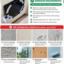 Estante de almacenamiento para báscula de grasa corporal montada en la pared, sin necesidad de perforar, instalación adhesiva, organizador de baño y gimnasio en casa, material de plástico duradero, ahorro de espacio, diseño elegante, estructura resistente - Multicolor - Ver 4