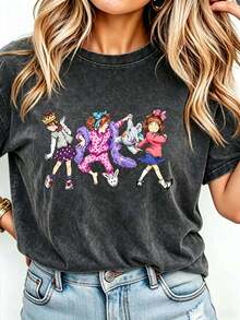 Junie B Teacher Shirt Junie B Jones Kindergarten Teacher T-Shirt Teacher Life T-Shirt Teacher Gift Women Round Neck Printed Camisa Pink - 黑色2 - 查看 1