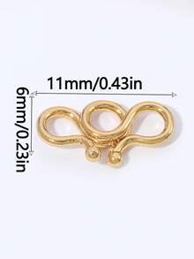 5PCS 18K Gold Plated Brass W-Shaped Connector, Jewelry Connecting Accessories, Jewelry Findings, Jewelry Connectors, Suitable For Making Necklaces, Bracelets, DIY Jewelry Making Materials. Jewelry Making Accessories - Connecting Buckle - View 6