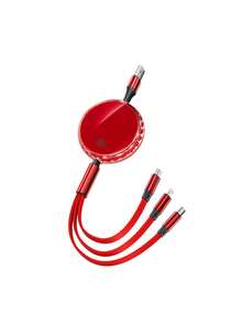 Fast Charging Charger Cable & 100W Retractable One Tow Three Cable, Car Charger, Compatible With Mainstream Brands Such As And Integrated With IOS/Android/Type-C Interfaces - Fast And Secure Portable Charger For Phones, Tablets And Laptops - MFI Certified, Cable For Superior Durability, Compact And Light Weight Design - Multicolor - View 10