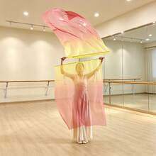 2 Sets Chiffon Worship Flags, Used For Church Worship Dance Flags, With Telescopic Pole And Semi-Circular Angel Wings Dance Props, Suitable For Outdoor Stage Performance And Religious Activities - Multicolor - View 11