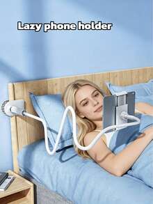 1pc Phone/Tablet Stand With 360° Omnidirectional Wheel, Adjustable Angle, Sturdy And Durable, Suitable For Slouchy Bedside Phone Holder, No Hand Fatigue, Spiral Adjustable Base Tightness, Essential Stand For Bedroom Relaxation - Multicolor - View 2