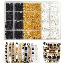 24-Grid Soft Clay Beads, Letter Beads, Spacer Beads Set, Premium DIY Bracelet Making - Multicolor - View 4