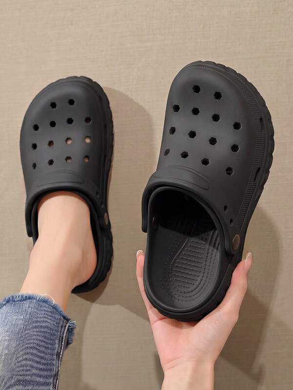Zuecos para hombre para exteriores, pantuflas cómodas de verano para el hogar con diseño hueco y transpirable, 2 en 1, unisex