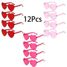 6/12/18 Pairs Frameless Heart-Shaped Glasses, Multiple Transparent Candy Colors, Suitable For Pool, Beach, Summer, Birthday, Christmas And Other Party Supplies - Glasses - View 16