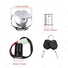 Set Saklar Pengapian dengan Tutup Tangki Bensin dan Kunci Pintu Elektrik untuk Sepeda Motor CG125 ZJ125 - Set pengunci gas + pengunci kontak - View 5
