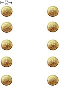 10pcs Electroplated Faux Metal Buttons, 3D Carved Seta Design, Grid Frame Touch, Suitable For Suits, Vests, Jackets, Pants, Household Items, Vintage Metal Button Set In Gold, Black, White, Yellow, Pink Colors - Gold - View 19