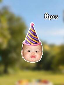 Custom Photo Birthday Banner,Multi-Style Party Hat Garland,First Birthday Party Decor, Decor,Photograph Backdrop,Family Gift, Wild One Party Theme - Multicolor - View 28