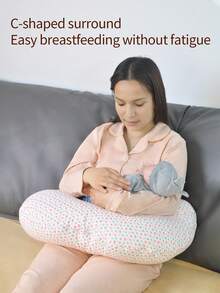 1pc Maternity Nursing Pillow, Pregnancy Support, Easier Breastfeeding, Soft Support, Relieves Back Pressure, Comfortable For Mom And Baby, Thoughtful Design For Every Warm Nursing Moment - Star Flower Field - View 7