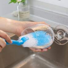 1pc Random Color Long Handle Cleaning Brush, Extended Handle For Easy Cup And Bottle Washing, Universal Brush For Pots, Bowls And Pans, Kitchen Cleaning Helper, Convenient Hanging Storage - Multi-color - View 13