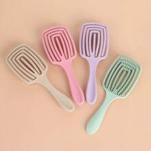 Square Hairbrush For Wet And Dry Hair, Detangling Comb With Gentle Bristles, Scalp Massage And Hair Smoothing Tool, Back To School Hair, Travel Essentials Christmas Gift - Multicolor - View 10