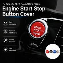 1件裝引擎啟動/停止按鈕蓋,防刮內飾飾條,適用於BMW 3 5 6 7 E F G底盤 E90 F10 F30 G30,汽車內裝配件 - 新的 - 查看 2