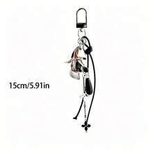 Y2K Gothic Phone Charm Chain, Dark Style Keychain Bag Pendant, Vintage Punk Strap For Phone Case Handbag Backpack Decoration - Multicolor - View 6