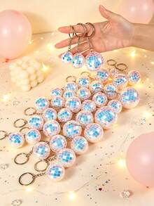 18/6/1pc - K-Pop Party Gift New Disco Ball Keychain Mirror Disco Ball Keychain K-Pop Theme Decoration 70s 80s Singer Birthday Gift Karaoke Party Supplies Baby Shower Party Decoration - Multicolor - View 2