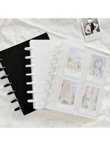 1 buah Album Kartu Foto Transparan, DIY, Album Foto Rumah Minimalis Premium, Binder Kartu Foto Idol 3-3,5 Inci, Buku Kartu Foto, Gesper Kartu Foto Transparan Berongga Bentuk Hati, Kartu Foto Tebal Ultra Jernih, Bebas Asam dan PVC, Kartu Foto Idol, Kartu Foto, Album Penyimpanan dan Pajangan Kartu Foto Karakter Game Anime - Beraneka warna - View 1