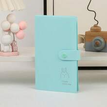 Álbum de Fotos com 120 Slots Cor Macaron 3-Grade Encaixe, Livro de Coleção Multifuncional para Cartões Pequenos, Cartões e Adesivos, Organizador de Armazenamento Multifuncional para Mesa - 120 vagas - Visão 12
