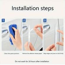 Tira protectora invisible para el borde de la puerta del coche, protector de borde de apertura de la puerta del coche, accesorio antiarañazos, tira adhesiva de protección para el espejo retrovisor - A - Ver 3