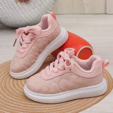 Pink Rhombus Rhinestone Casual Sneakers Soft Sole Anti-Slip Lightweight Baby Shoes Versatile Children's Sports Shoes - Pink - View 5