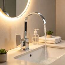Kitchen Sink Mixer Tap Waterfall Monobloc 360° Swivel Single Lever - 30 X 17 cm - View 4
