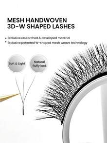 yelix 12 Rows 3D W-Shaped Eyelash Extensions, B/C/CC/D/L/M Curl Pre-Made Fan Lash Clusters, Natural And Soft Individual Lash Extension, Premium Volume Fans False Eyelash - View 4
