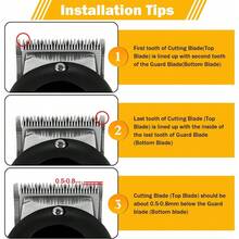Precision Blades Specifically Designed For Hair Clippers, Compatible With Clipper Heads For Models 8504, 8148, 1919, And 8591. Replacement Blades For 2-Hole Adjustable Clipper Heads. - A - View 3
