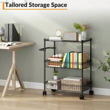 Kselythan Mobile Storage Islands - Black - View 6