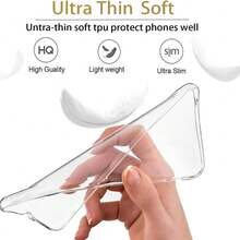 Compatible With Honor X7a Phone Case, Reinforced Corner Camera Protection, Transparent Anti-Collision Shock-Absorbing Thin Flexible TPU Phone Case - Clear - View 6