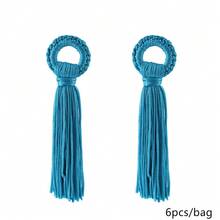 6pcs/Pack Round Ring Tassel Pendant DIY Jewelry Accessories Hanging Ornament Clothing Trimmings Small Tassels - Long Tassel Hoop Earrings - View 15