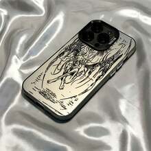 [شحن في الموقع خلال 24 ساعة] غطاء هاتف محمول Fundas Apple The Black Angel متوافق مع الموديلات 16، 15، 14، 13، 12، 11 Pro Max، X، XR، XS Max، 8 و 7 Plus، مع واقي خلفي مطفي مقاوم للسقوط. هدية مثالية - صورة واحدة - مشاهدة 1