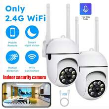 1pc 2pcs Indoor Security Camera, High Definition Smart Home Security Camera, Night Vision, Two-Way Audio, Motion Tracking - Indoor/Outdoor Wi-Fi Enabled, USB Powered, Pan/Tilt/Zoom Function, Camera, USB Powered, High Definition Camera - White - View 4