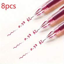 Set de 3 bolígrafos de tinta de secado rápido de 0,38 mm, color negro/azul/rojo - Bolígrafos ideales para exámenes y oficina, punta fina, adecuados para escribir, esencial para volver a la escuela - Multicolor - Ver 18