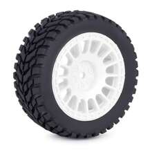4 llantas de coche RC Rally de 12 mm, llantas de cubeta hexagonal no pegadas previamente para piezas de actualización de automóviles de 1/16 1/14 1/12 1/10 escala Off Road Buggy On-Road Touring Car - Blanco - Ver 6