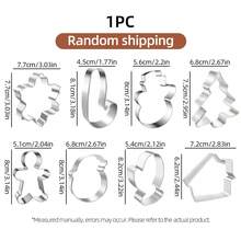 1/8pcs Stainless Steel Christmas Cookie Cutters, Including Christmas Tree, Gingerbread Man, Snowflake, Santa Claus, Candy Cane And Other Classic Holiday Shapes. Smooth Edges, Easy Release, Suitable For Cookies, Fondant, Fruit Cutting. Perfect For Parent-Child Baking DIY, Creating Christmas Themed Desserts, Holiday Parties, Home Baking Essential, Easily Creating A Warm Christmas Atmosphere. - - - View 11