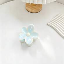 2pcs Fashion Sweet Blue Flower Acrylic Hair Clips Hair Accessories - Baby Blue - View 5