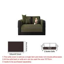 SANMOSPIN 1 Buah Sarung Sofa Tahan Air Gaya Minimalis Warna Polos dari Kain Linen, Bantal Sofa Nyaman Serbaguna Sepanjang Musim, Cocok untuk Sofa 1-4 Dudukan, Digunakan di Kamar Tidur, Ruang Tamu, Ruang Belajar, Kantor, Dekorasi Rumah - Hijau - View 11