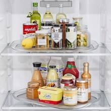 Rotating Refrigerator Organizer Tray (Set Of 2) - Suitable For Refrigerators, Kitchens, Tabletops, Cabinets, Pantries, And Countertops; Ideal For Organizing Items Such As Condiments. Dimensions: 14.56 X 11 Inches. - Freezer Parts - View 2